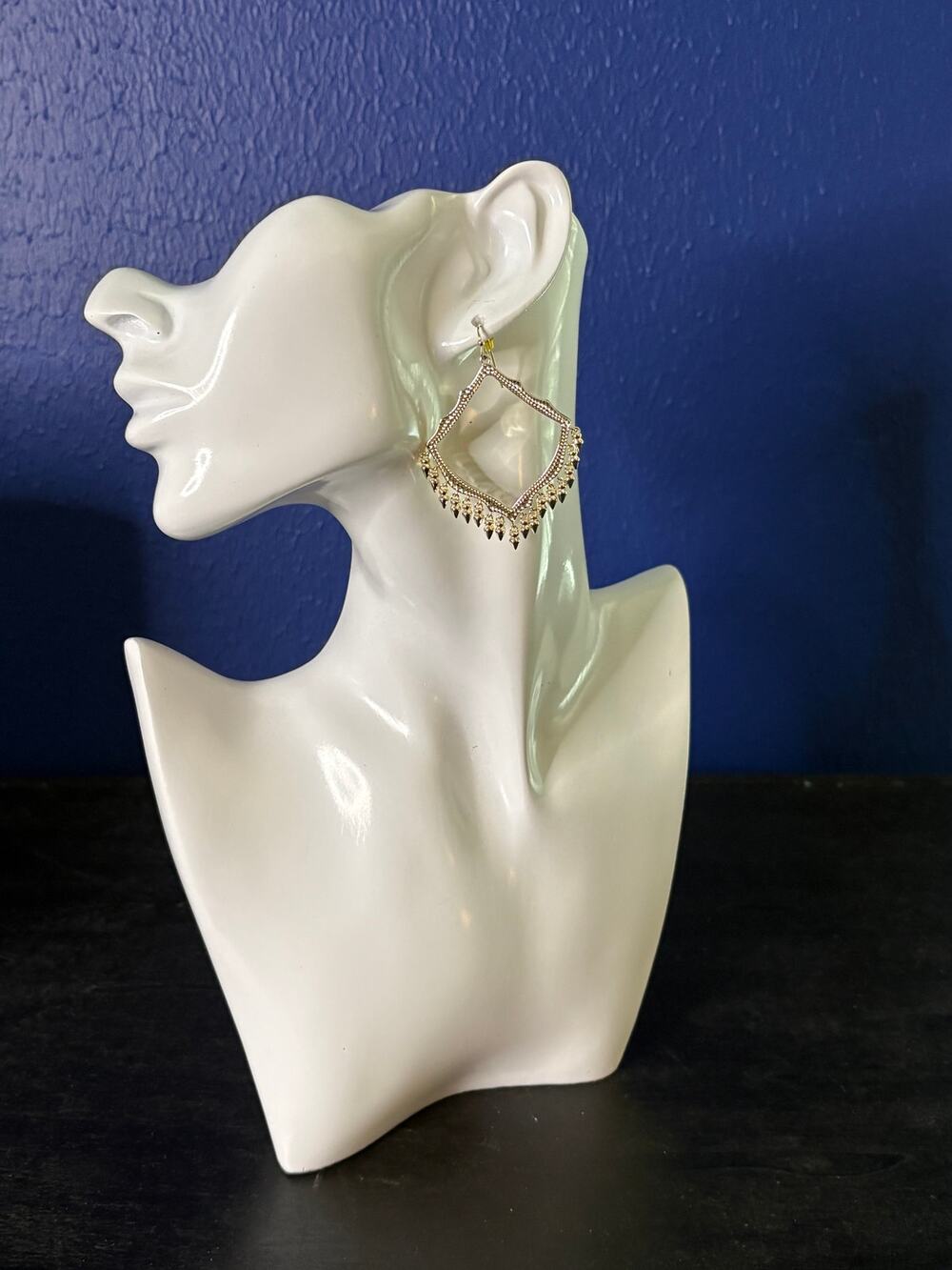 Kendra Scott Lacy Drop Earrings • Silver Tone • EUC